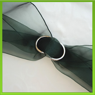Dark Green Chair Sash (tie back)
