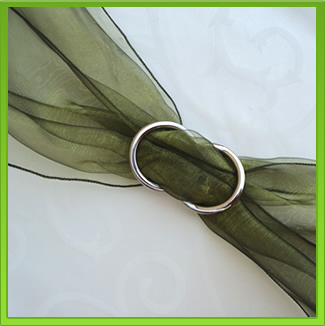 Olive Green Chair Sash (tie back)