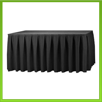 Black Table Skirt / Frill