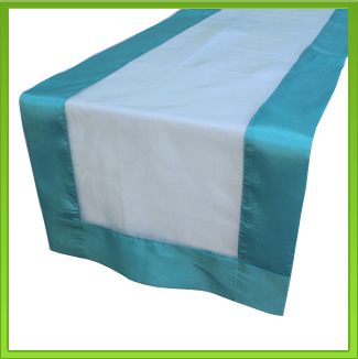 Turquoise Two-tone Table Runner